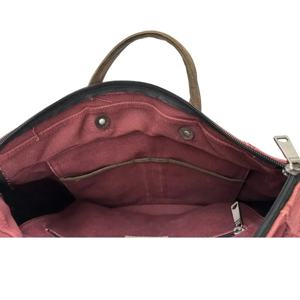 Jack Spade Warren Street New York Dipped Canvas Tote Messenger Bag Utility